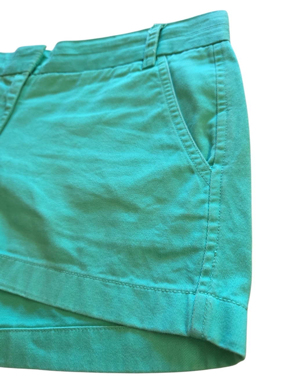 J. Crew Teal Mid-Rise Stretch Cotton Shorts - Picture 5 of 7